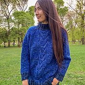 Sweater, jumper  " Gray texture"  from Italian Merino wool