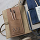 Personalized Leather Journal Notebook or Sketchbook, Rustic Brown, Sketchbooks, Moscow,  Фото №1