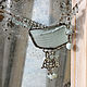 Колье с морским стеклом и винтажной латунью «Ладога», Колье, Петергоф,  Фото №1
