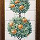 Заказать Tiles and tiles: Panel on tile Orange and lemon trees. Flera Daminova Rospis farfora. (artflera). Ярмарка Мастеров. . Tile Фото №3