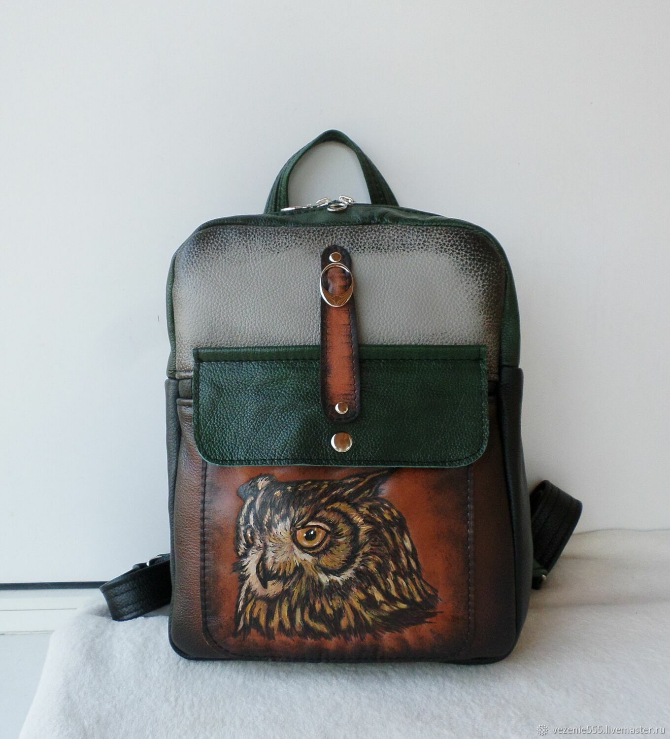 Рюкзак кожаный с гравировкой и росписью.Стильно.Модно на заказ в ...