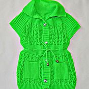 Одежда детская handmade. Livemaster - original item Knitted vest, age 4,6 years.. Handmade.