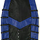 Pencil skirt leather black and blue with straps, Skirts, Pushkino,  Фото №1