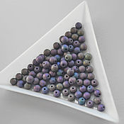 Материалы для творчества handmade. Livemaster - original item Beads 4 mm. Czech Republic. Jet matted Purple iris. 5 gr.. Handmade.