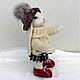 Toy Rabbit in a hat with a pompom. Stuffed Toys. wool gifts. My Livemaster. Фото №5