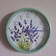 Order 'lavender blue no. 4' wall clock. botanica-m. Livemaster. . Watch Фото №3