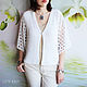 Openwork knitted cardigan white. Cardigans. CUTE-KNIT by Nata Onipchenko. Online shopping on My Livemaster.  Фото №2