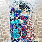 Картины и панно handmade. Livemaster - original item Painting Klimt Kiss. Turquoise Silver Agate Wedding Gift. Handmade.