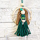 Macrame doll. Angel in the ring green dress. Interior elements. Textile Shop Natalya. Online shopping on My Livemaster.  Фото №2