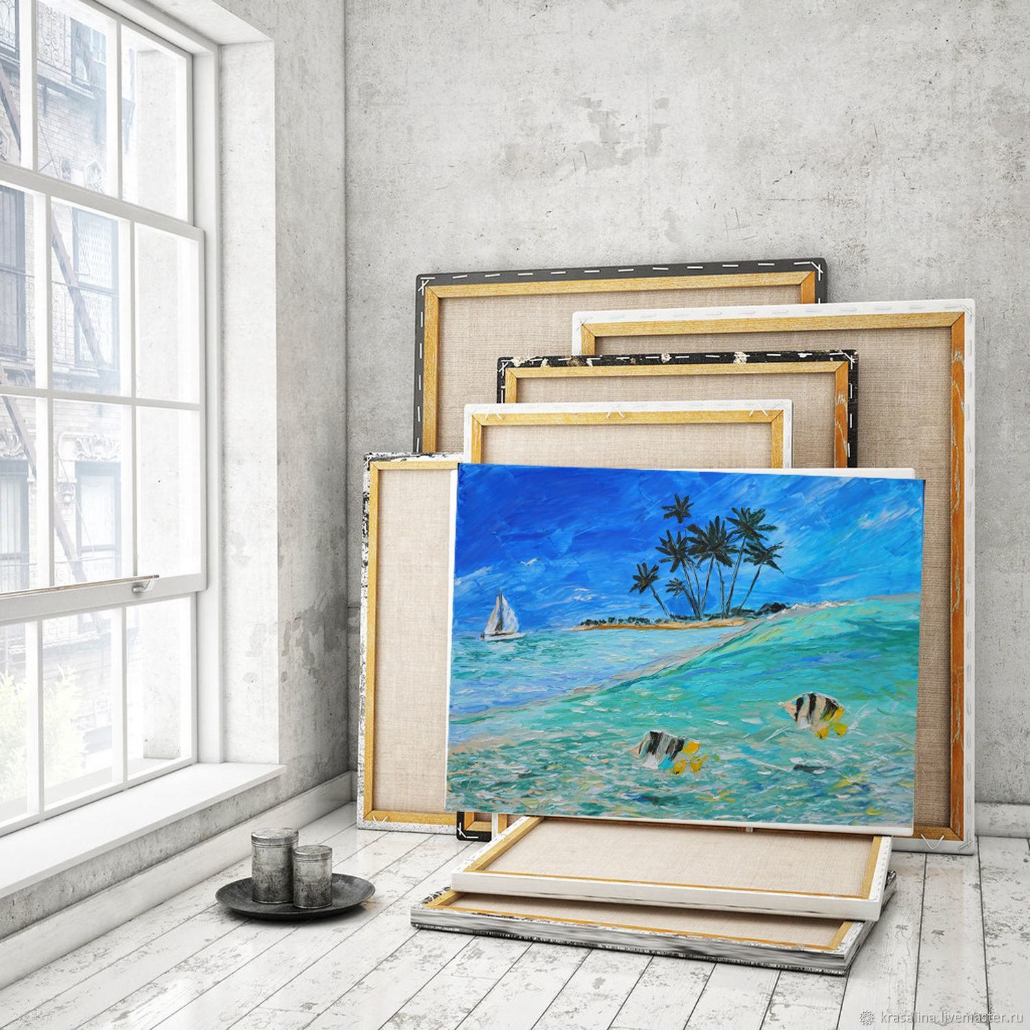 Картина маслом морской пейзаж, Картина рыбки под водой в интернет ...