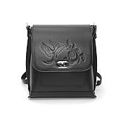Сумки и аксессуары handmade. Livemaster - original item Backpacks: Women`s Leather Backpack Bag Black Gloria Mod. R53p-2-711. Handmade.