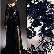Материалы для творчества handmade. Livemaster - original item Black Lace Embroidery for Clothing Decoration. Handmade.