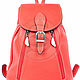 Small backpack leather jolie red, Backpacks, St. Petersburg,  Фото №1