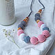slingobusy with silicone beads. A gift for a newborn - Pink. Slingbus. LillyShop. My Livemaster. Фото №5