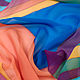 Silk bright scarf, chiffon, batik. Wraps. ArtBeklov. My Livemaster. Фото №5