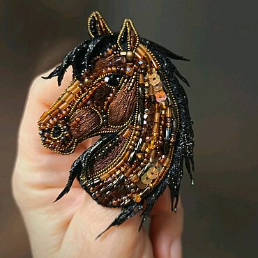 Украшения ручной работы. Ярмарка Мастеров - ручная работа Брошь Лошадь. Handmade.