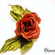 Brooch-barrette rose Romance. Silk flowers. FABRIC FLOWERS, Flowers, Moscow,  Фото №1