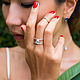 Anillo de plata de textura con topacio cielo azul. Rings. Honey Hany Jewelry by Olga Khan. Ярмарка Мастеров.  Фото №6