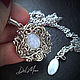 Pendant with a white marble stone, Moonlight moonstone No. №2. Pendant. Del-moro. Online shopping on My Livemaster.  Фото №2