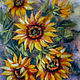 Picture of wool sunflowers, Pictures, Engels,  Фото №1