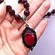 Ruby agate necklace with pendant. Necklace. naturalkavni. My Livemaster. Фото №4