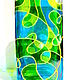 Стеклянная ваза интерьерная из цветного стекла прямоугольная с узором, Вазы, Обнинск,  Фото №1
