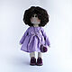 A doll for aesthetic pleasure. Doll in purple dress, Interior doll, Nizhnij Tagil,  Фото №1