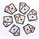 Appliques patches Cards Playing cards small embroidered patches, Applications, Moscow,  Фото №1