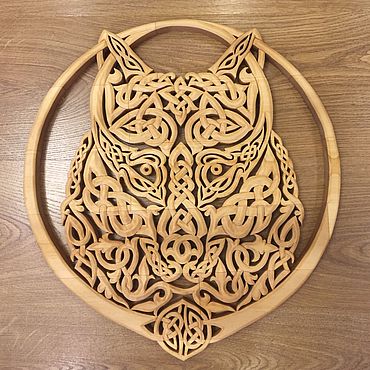 Картины и панно ручной работы. Ярмарка Мастеров - ручная работа Панно Волк. Handmade.