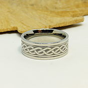 Украшения handmade. Livemaster - original item Steel ring with Celtic ornament 19. Handmade.