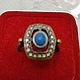 Silver ring with turquoise and zirconate. Vintage ring. Antiki777. Online shopping on My Livemaster.  Фото №2