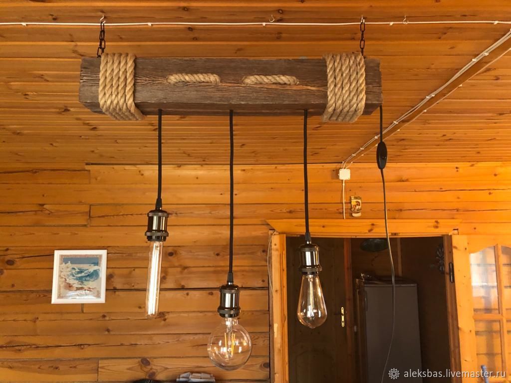 Люстры: Люстра из Бруса в интернет-магазине на Ярмарке Мастеров ...