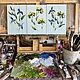 Mini painting with irises without a frame. Small oil paintings for the kitchen. Pictures. Zabaikalie. My Livemaster. Фото №6