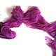 Batik stole scarf Amethyst heart Handmade Batik from Natalia Sorokina Shop silk Paradise purple fuchsia gift woman gift girl
