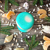 Косметика ручной работы handmade. Livemaster - original item Natural salt soap Spruce and tangerine. Handmade.