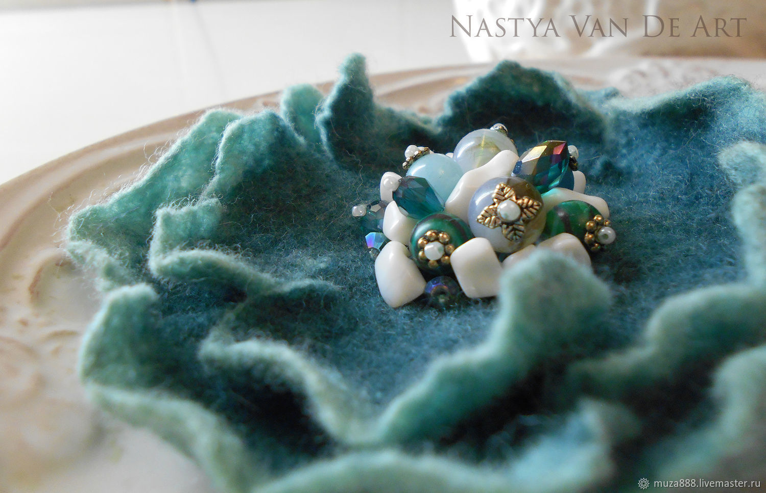 Брошь валяная "Французская мята" – заказать на Ярмарке Мастеров ...