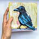 Bird oil Painting. The Picture Raven. Pictures. Lifia Art. Online shopping on My Livemaster.  Фото №2