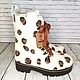 Felted Leopard boots - size 39. Boots. tolkovalenki. My Livemaster. Фото №4