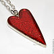 Heart pendant with sequins red, Pendant, Subotica,  Фото №1