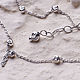 Silver 'Rolo lightweight LEG BRACELET with beads, Chain bracelet, Vladimir,  Фото №1