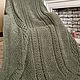 Knitted plaid of large knitting for men. A warm bedspread as a gift. Blankets. komarovanata. My Livemaster. Фото №4