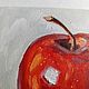 Картина маслом Красное яблоко 15 на 15 см натюрморт. Картины. Картины от Альбины. Ярмарка Мастеров.  Фото №5