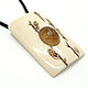 Verba. Pendant. Ivory with stone collection. Pendant. artegiony. Online shopping on My Livemaster.  Фото №2
