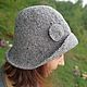 Crochet cloche hat women, ladies cloche hat in gray color. Hats1. Джемпера, шапки, палантины от 'Azhurles'. Online shopping on My Livemaster.  Фото №2