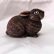 Для дома и интерьера handmade. Livemaster - original item A sculpture of a Rabbit made of natural Ural ornamental stones Calcite. Handmade.