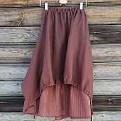 No. №217 Linen double boho skirt
