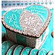 Pryanichnaya caja de joyería de Corazón de color turquesa de la, Gingerbread Cookies Set, Rostov-on-Don,  Фото №1