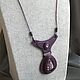 Order  ' Mysterious purple'. Jewelry made of leather and stone. Livemaster. . Pendant Фото №3