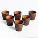 Set of textured wooden glasses made of pine 6 pcs. R16. Shot Glasses. ART OF SIBERIA. Online shopping on My Livemaster.  Фото №2
