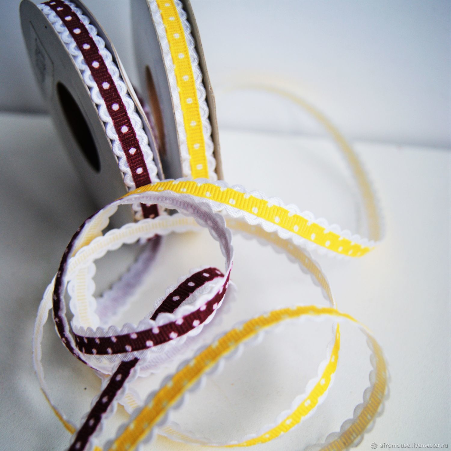 Лента "Узкая в крапинку с фестонами 10мм" плотная купить в интернет ...